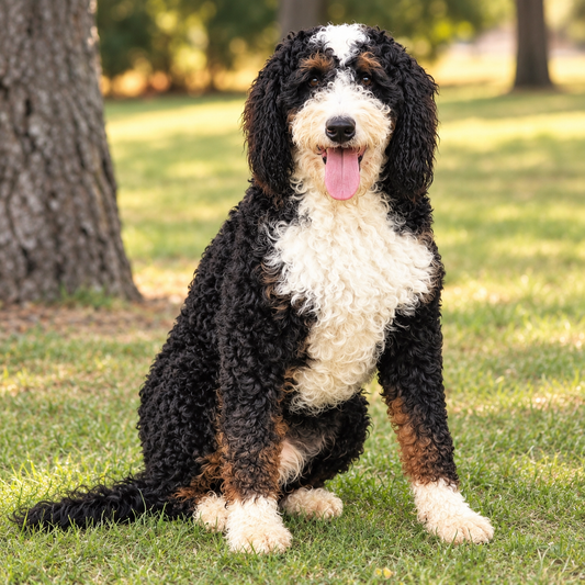 Reilly, a father dog at PA Bernedoodles