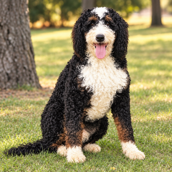 Reilly, a father dog at PA Bernedoodles